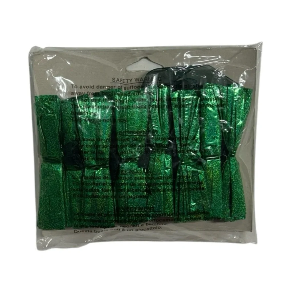 Creative converting green colored Pom Pom garland brand new in packaging!